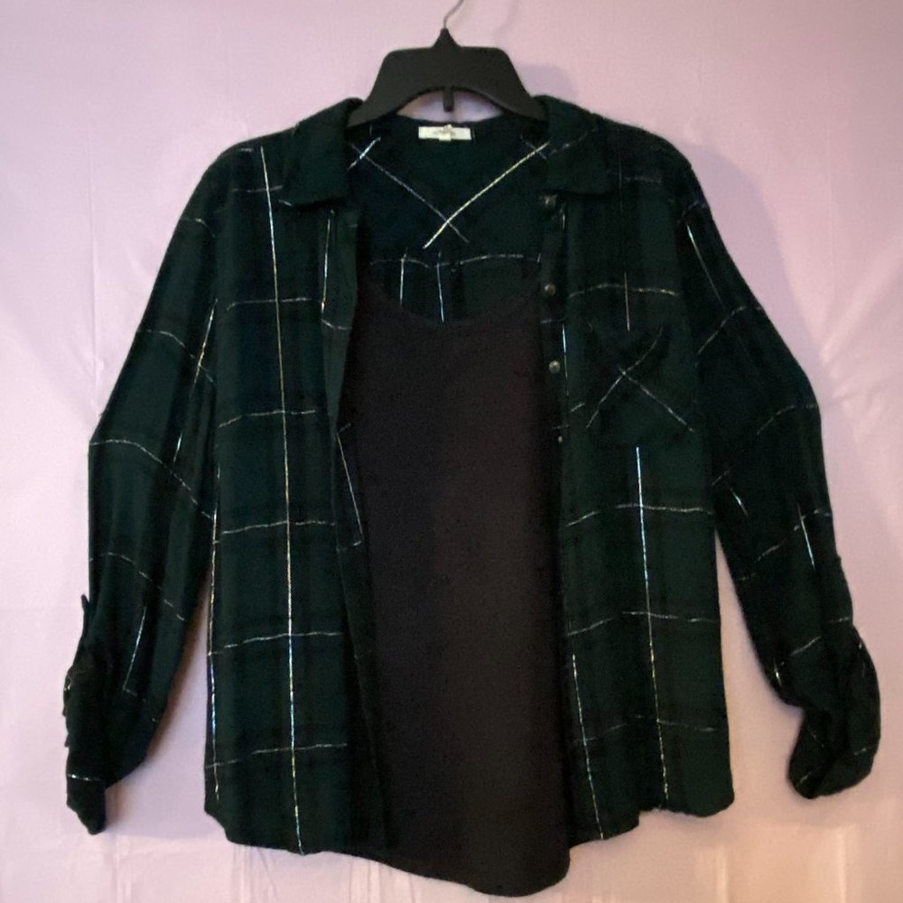 Maurices  Plaid shirt w/under shirt size M